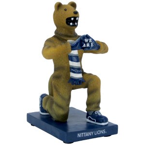 statue of kneeling Penn State Nittany Lion Mascot